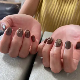 ネイル amuse 手書きニュアンスのネイルデザイン