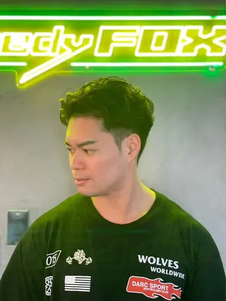 ミディアム パーマ dunhill 斉藤 大樹/メンズカットのヘアスタイル