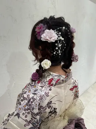 ヘアアレンジ 艶カラー🌸アレンジ 🌹Sally🕊️のヘアスタイル