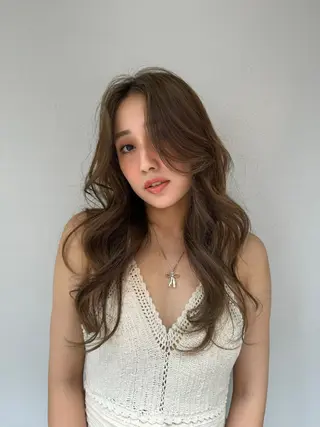 ロング カラー ナガミネアリサ/ 学芸大学/海外ヘアのヘアスタイル