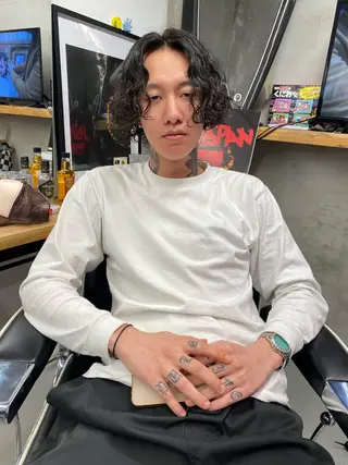 ショート パーマ メンズ MOTEL men's andshaving所属・鶴見 光のヘアスタイル