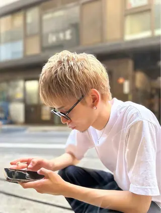 ショート カラー メンズ DIECE  SHIBUYA所属・小野寺 彗人のヘアスタイル