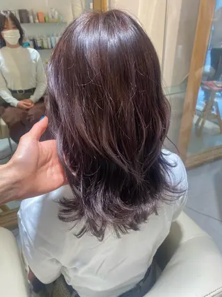 ミディアム カラー 安永 涼のヘアスタイル