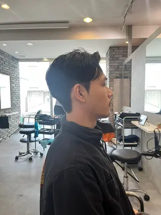 メンズ ロエ平尾山荘所属・ショート/ハイライト /平尾/薬院/綜一郎のヘアスタイル