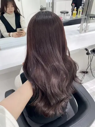 カラー 韓国ヘア🩶🇰🇷 透明感カラー🎀のヘアスタイル