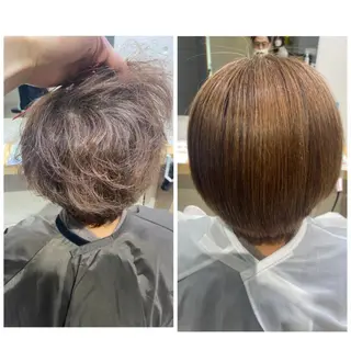 高難易度縮毛矯正　春日井　Soea(ソイア)所属・多久間 喬介のヘアスタイル