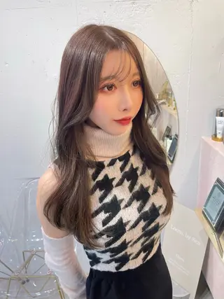 セミロング カラー 韓国ヘア🤍顔周り/ 髪質改善✨/林遼一郎のヘアスタイル