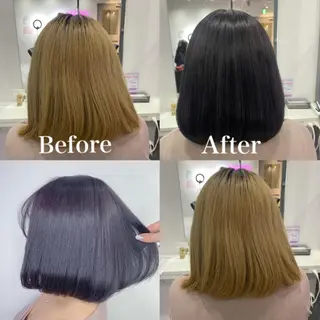 ショート カラー 髪質改善×矯正🫧 韓国ヘアasamiのヘアスタイル