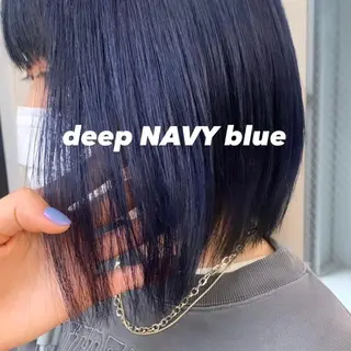 ミディアム カラー ｱｵﾇﾏﾐﾕ☁️ /ボブ/ハイトーン/のヘアスタイル