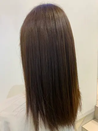 カラー ブリーチしない暖色 カラー🥀杉 優菜のヘアスタイル