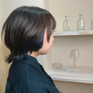 ショート カラー ボブウルフ／ボブ Satsuki【名駅のヘアスタイル