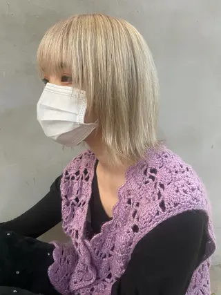 ミディアム 小顔レイヤー×コンパ クトボブ/林隆平のヘアスタイル