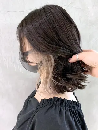 ミディアム パーマ ヘアアレンジ カラー ITbyALBUM 中野店のヘアスタイル