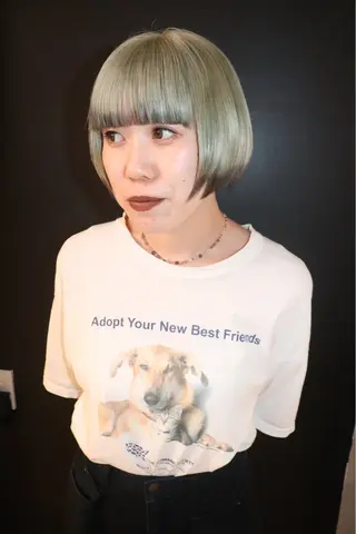 ショート カラー ヘアアレンジ @kyoniyy KYONIのヘアスタイル