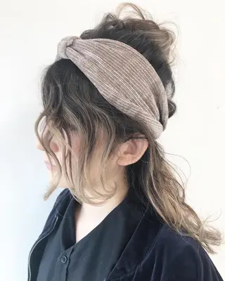 セミロング カラー パーマ ヘアアレンジ メンズ キッズ ネイル マツエク・マツパ Lien 深井店のヘアスタイル