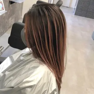 ロング カラー アンドウ ユウ/ レイヤーカット/韓国のヘアスタイル