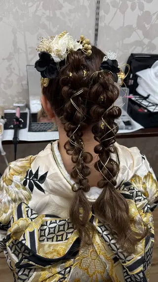 ロング ヘアアレンジ カラー/ヘアセット Nanami💗のヘアスタイル