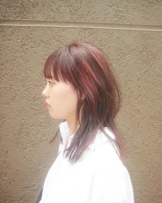 ミディアム カラー 似合わせカット /パーマ岡本淳平のヘアスタイル