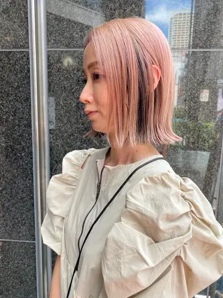 ミディアム sea's所属・ヒラカホ/矢場町/ ブリーチ/似合わせのヘアスタイル