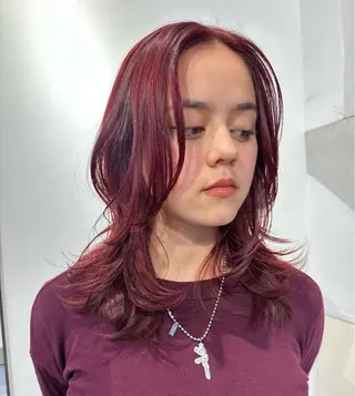 ミディアム カラー 🎀韓国レイヤー特化 🎀ベージュ/ミクのヘアスタイル