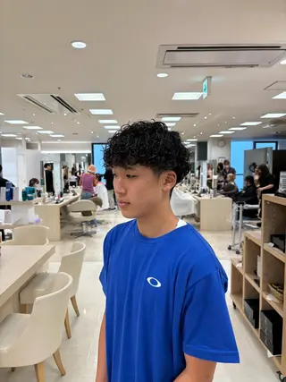 パーマ メンズ 湘南/メンズパーマ/ ハイライト/ユチカのヘアスタイル