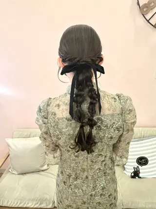 ロング ヘアアレンジ 🎀野崎 美玖𝜗𝜚˚⋆のヘアスタイル