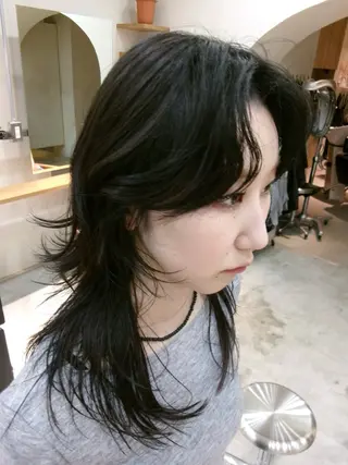 ミディアム パーマ デザインカット/ パーマ/nanaのヘアスタイル