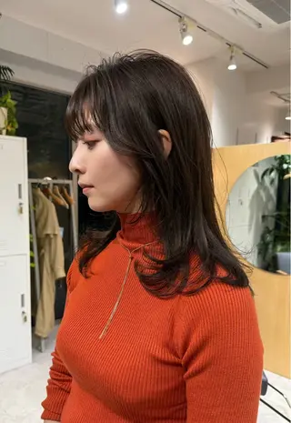 セミロング カラー パーマ/ボブ /レイヤー チヒロのヘアスタイル