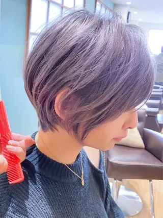 ショート カラー 柳 雄輝のヘアスタイル