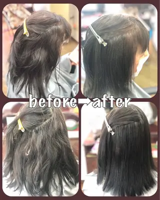 ロング カラー損傷毛縮毛矯正 ツイストスパ佐藤昭利のヘアスタイル