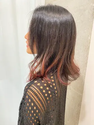ミディアム カラー 田中 アキオのヘアスタイル
