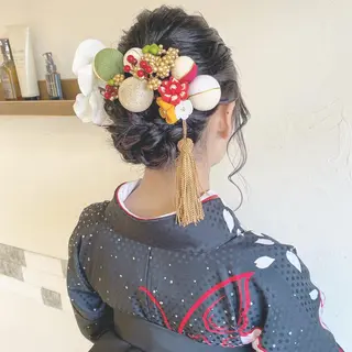 セミロング ヘアアレンジ 奥山 沙季(大井町)のヘアスタイル