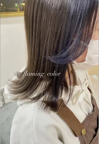 ロング カラー flen所属・𖤣𖥧𖥣𖥧田中 姫乃𖤣𖥧𖥣𖡡のヘアスタイル