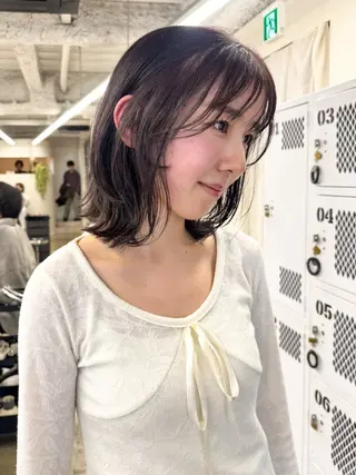 ミディアム kiji所属・kiji NAHO/ パーマ／久屋大通のヘアスタイル