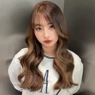 セミロング 🤍Suzuka🤍 ハイトーン/ブリーチのヘアスタイル