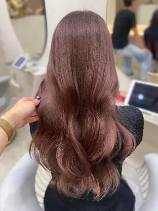 ロング カラー 新宿/韓国ヘア 中明度カラー/かやのヘアスタイル