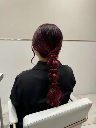 セミロング ヘアアレンジ ヘアアレンジ/ 透明感カラー/まひろのヘアスタイル