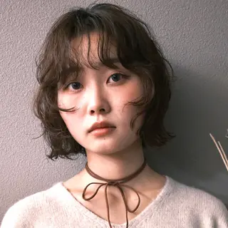 ショート パーマ パーマ/透明感カラー 元町🌱takutoのヘアスタイル