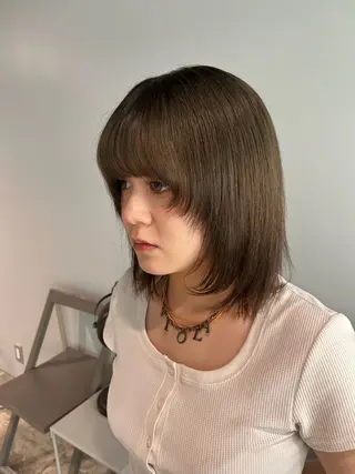 ミディアム one momokaのヘアスタイル