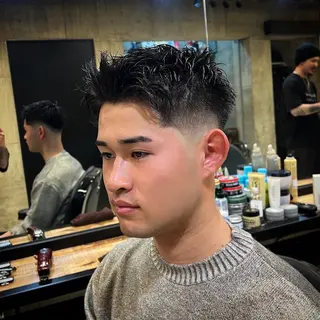 ショート メンズ BINGO HAIR WORKS 【ビンゴヘアワークス】所属・🎱メンズフェード 特化HYOGA🎱のヘアスタイル