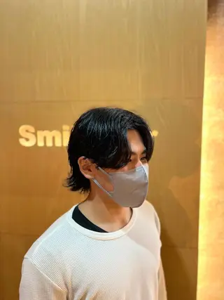 ミディアム パーマ メンズ 榎本 和真のヘアスタイル