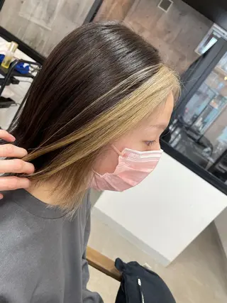 ミディアム カラー 宮崎 千夏のヘアスタイル