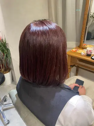 ミディアム 中川 花織のヘアスタイル