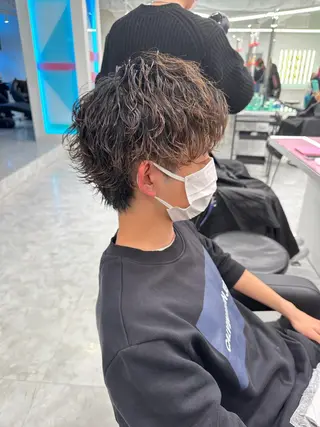 ショート カラー パーマ メンズ 【メンズサロン】 BLUCK 横浜のヘアスタイル