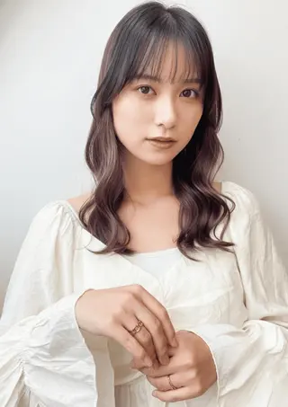 セミロング momoca 暖色カラー/ボブのヘアスタイル