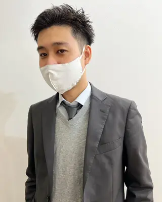 ショート カラー パーマ ヘアアレンジ メンズ 【池袋/スパイキー ショート】ⓝⓘⓜⓤのヘアスタイル