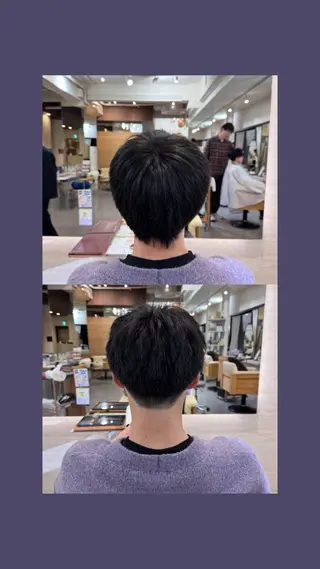 ショート メンズ 有木 七海のヘアスタイル