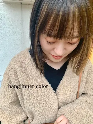 ミディアム カラー Zina 藤崎店所属・zina藤崎📛 井上美乃里のヘアスタイル