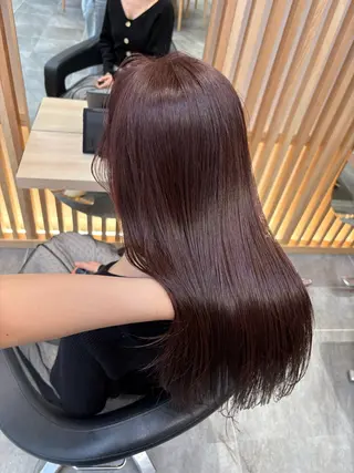 セミロング カラー Ella所属・nana【艶髪】/ レイヤー/縮毛矯正のヘアスタイル