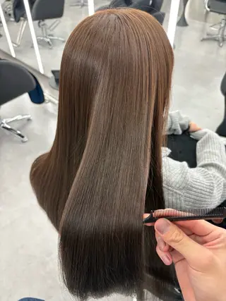 ロング 心斎橋/透明感カラ ー/韓国風ヘア/恋のヘアスタイル